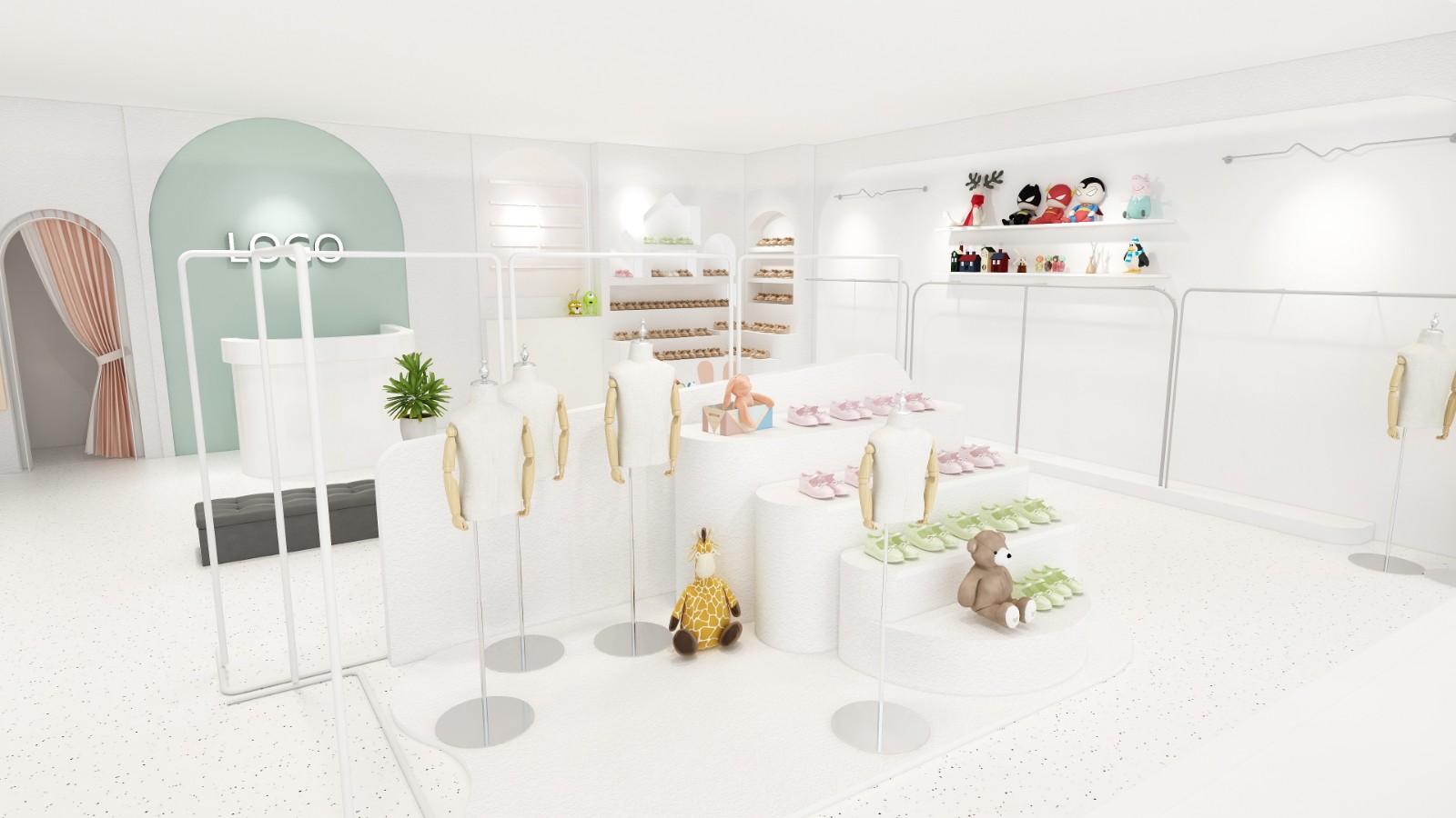 衣饰展架展柜 时尚打扮展架展柜货架厂家批发定制-乐成案例-沙巴官网入口